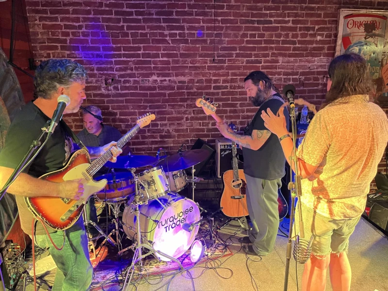 Local band playing on stage